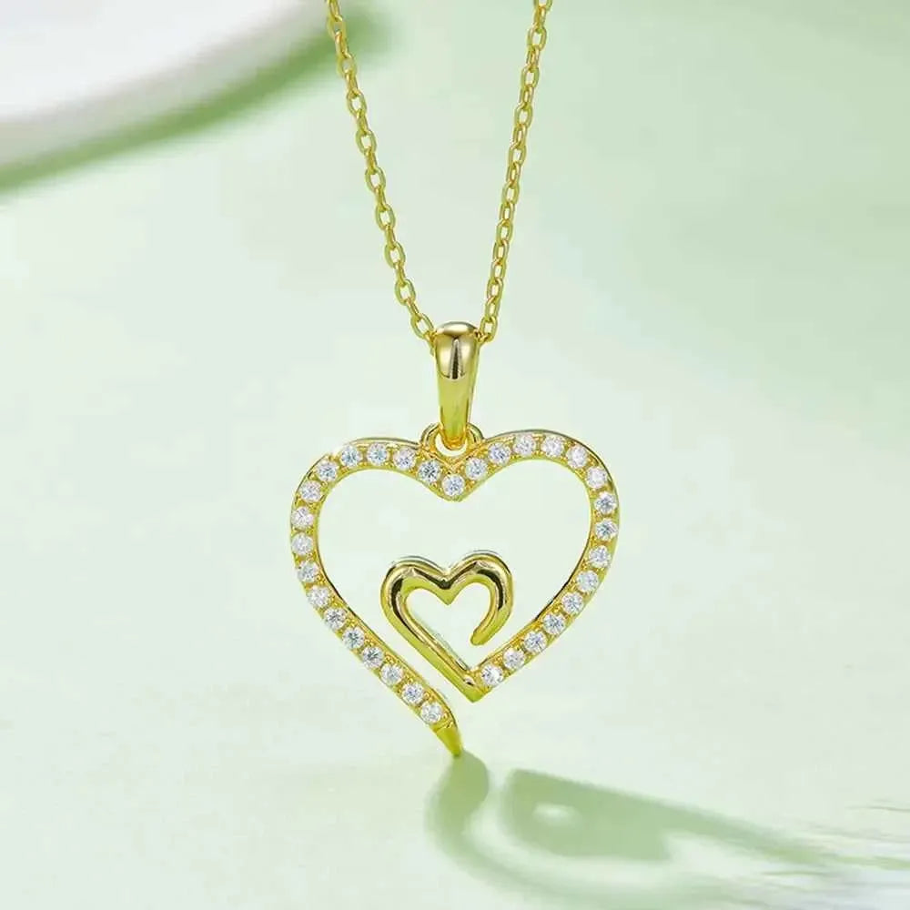 Romantic Heart‑Shape Moissanite Pendant