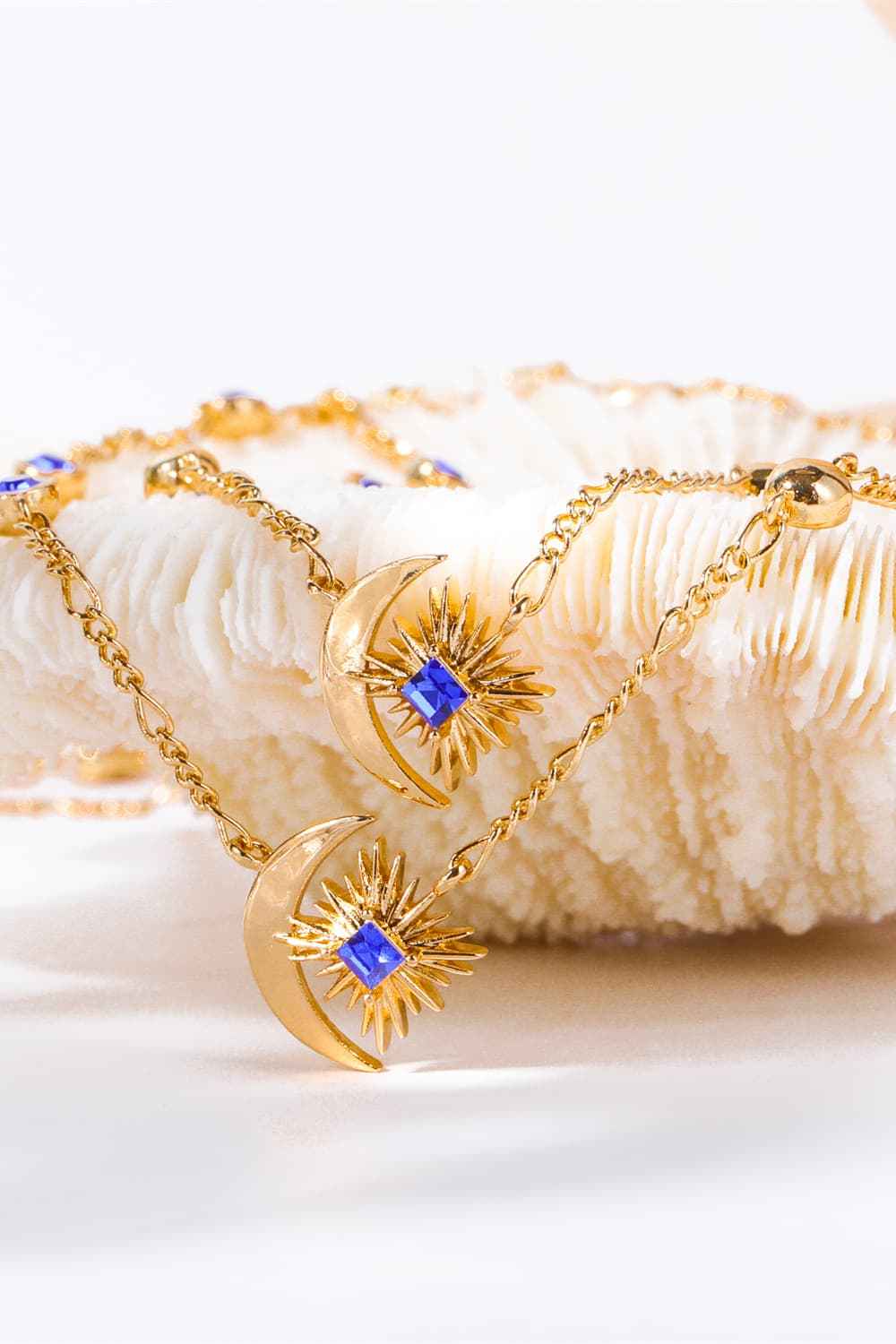Modern Moon Star Zircon Pendant