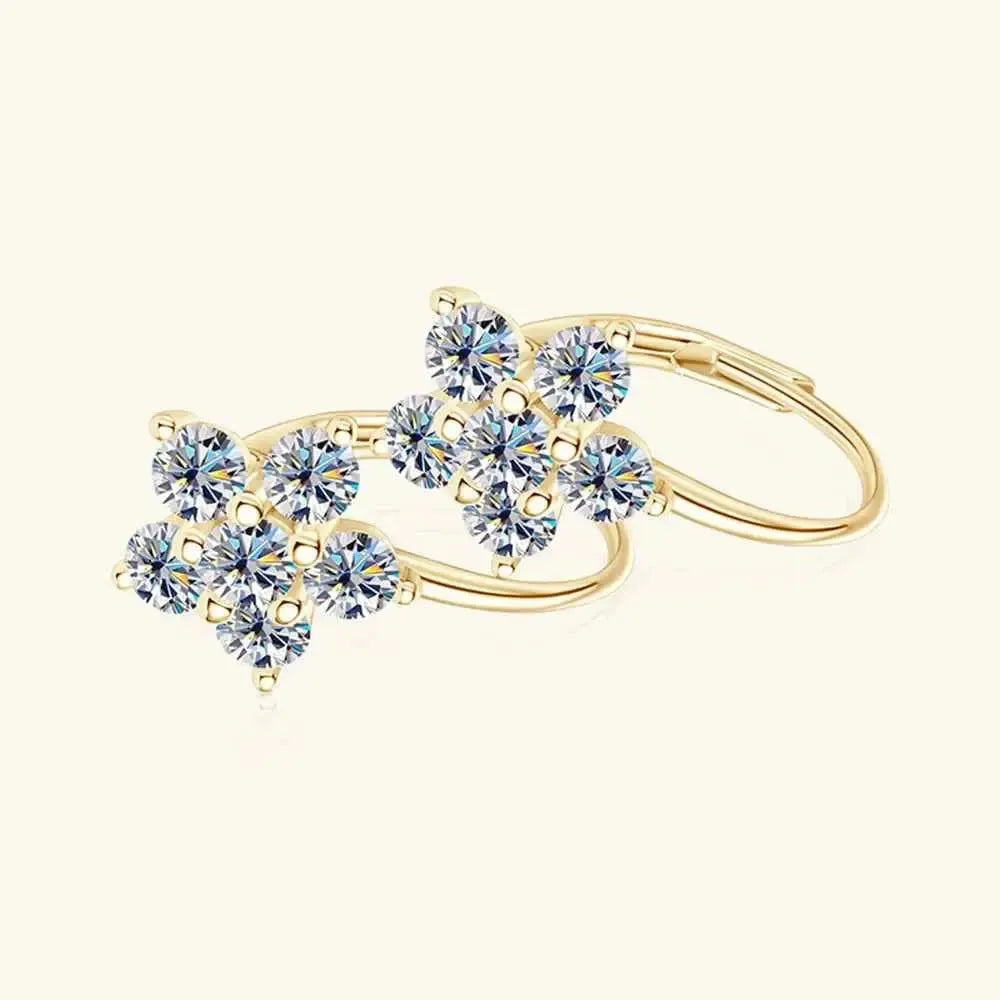 1.2 Carat Sparkling Floral Hoops