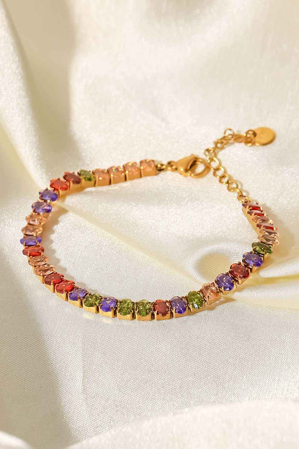 Vibrant Zircon Gold Bracelet