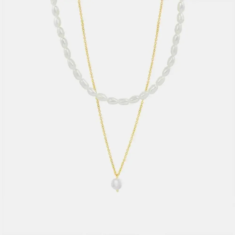 Chic Double‑Layered Pearl Necklace