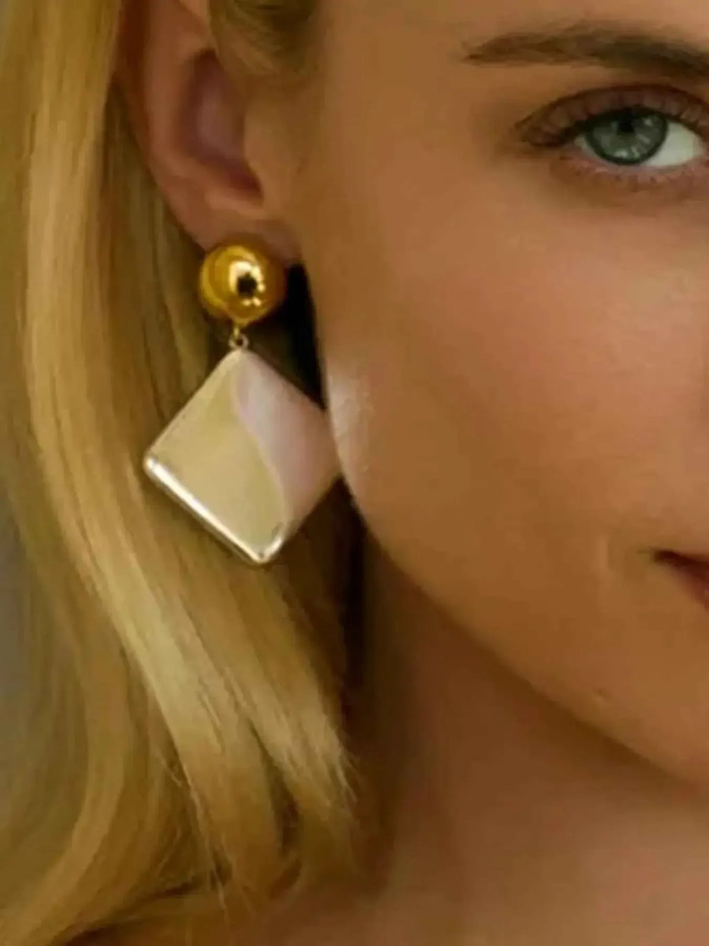 Modern Geometric Square Earrings