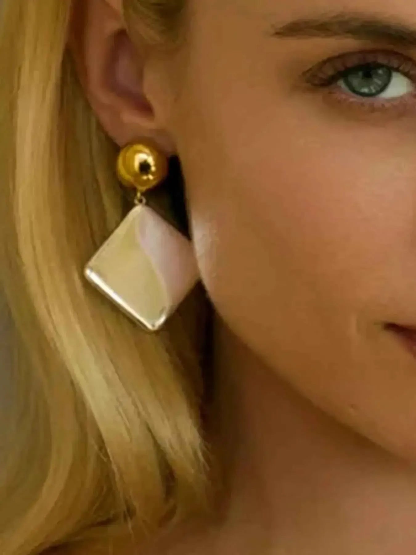 Modern Geometric Square Earrings