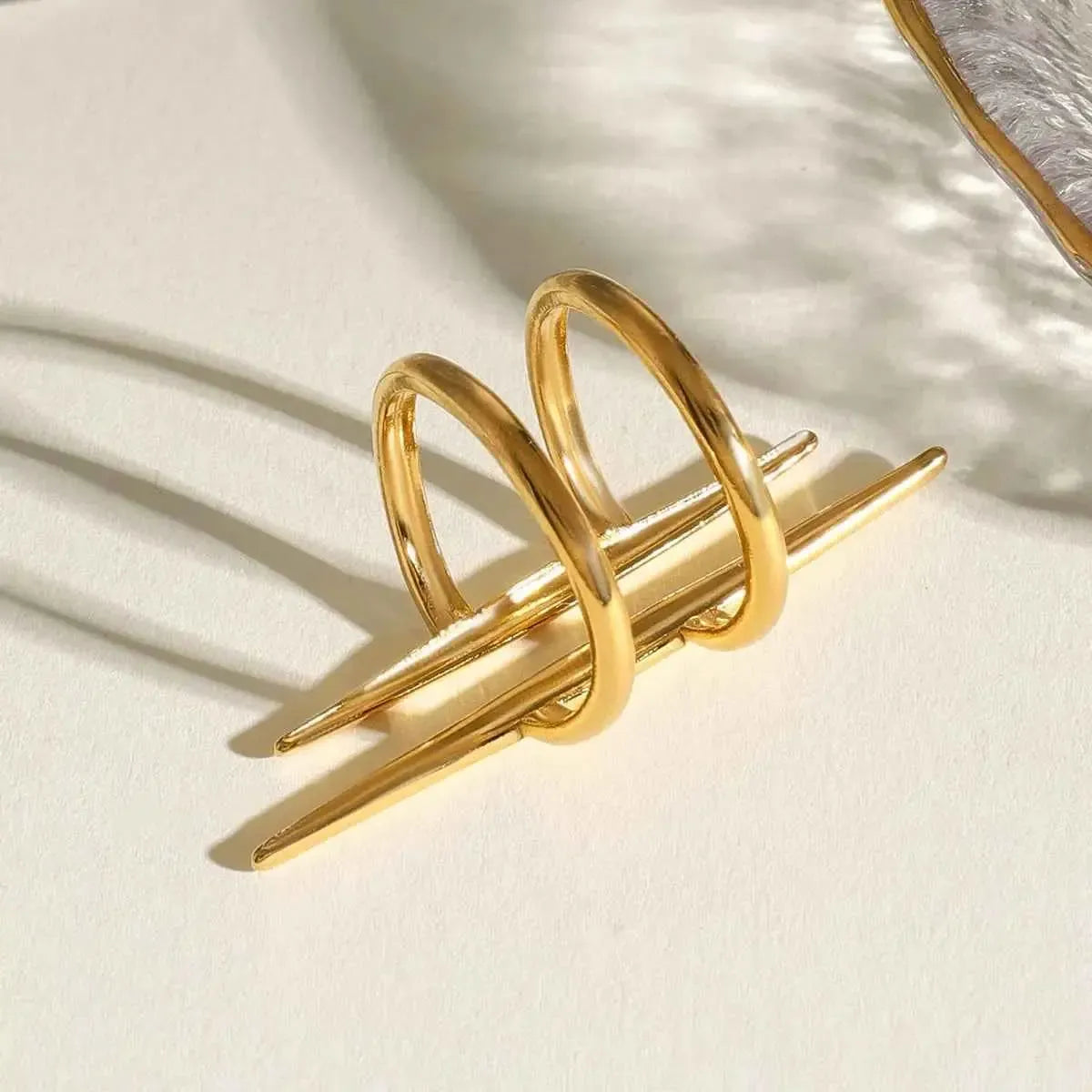 Asymmetrical Gold Ring – Bold, Minimal, Modern