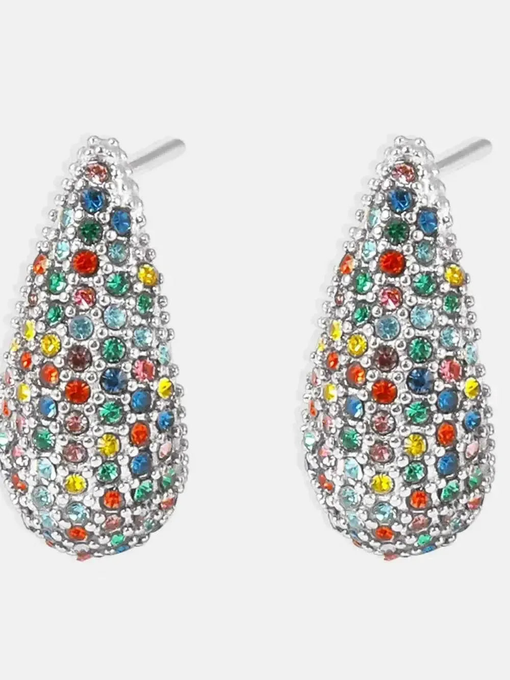 Stainless Steel Teardrop Sparkle