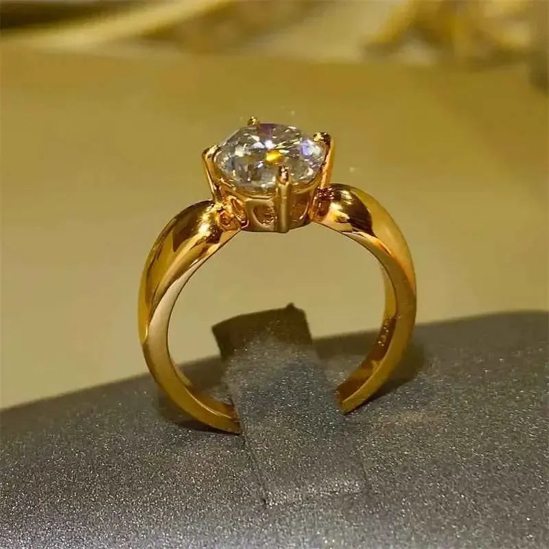 2 Carat Moissanite Ring – Elegant Sterling Silver