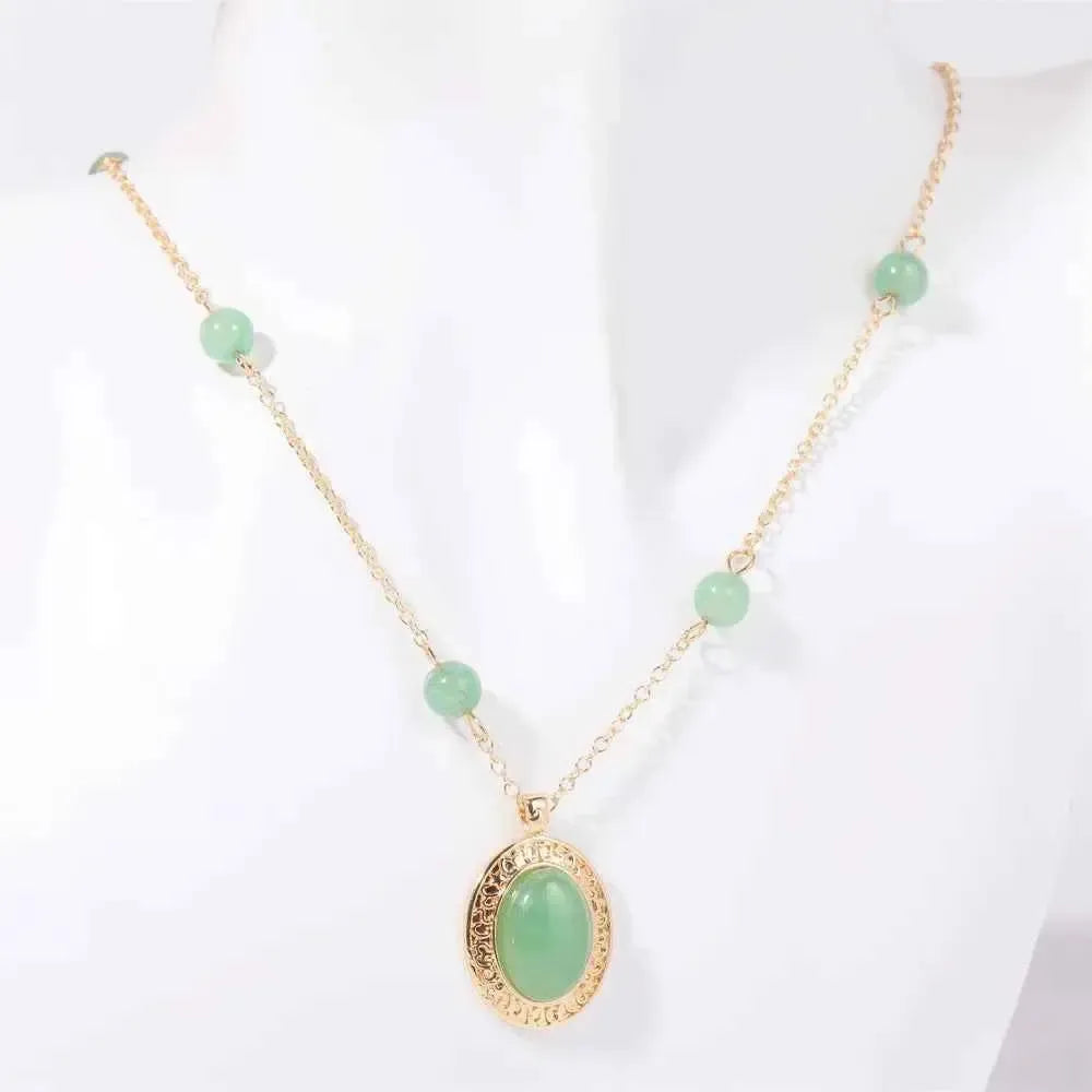 Copper Crystal Pendant Necklace