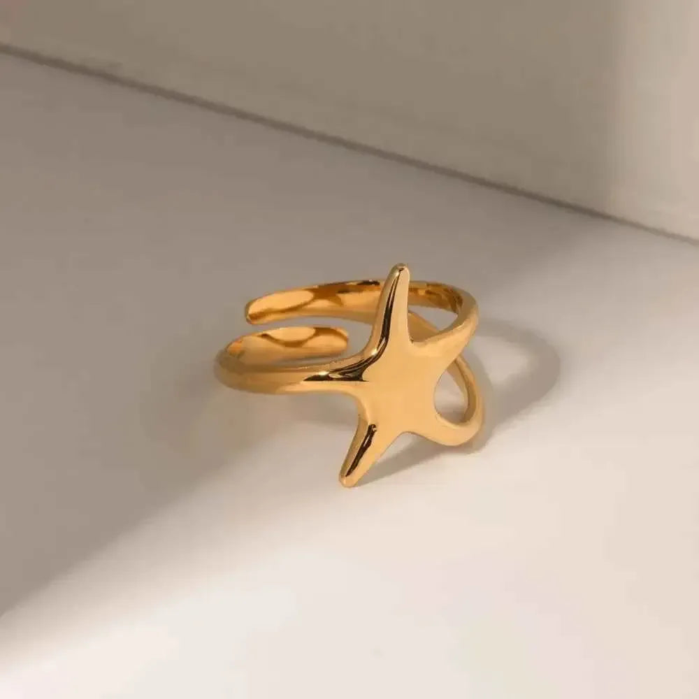 Gold Star Ring – Stainless Steel Jewelry