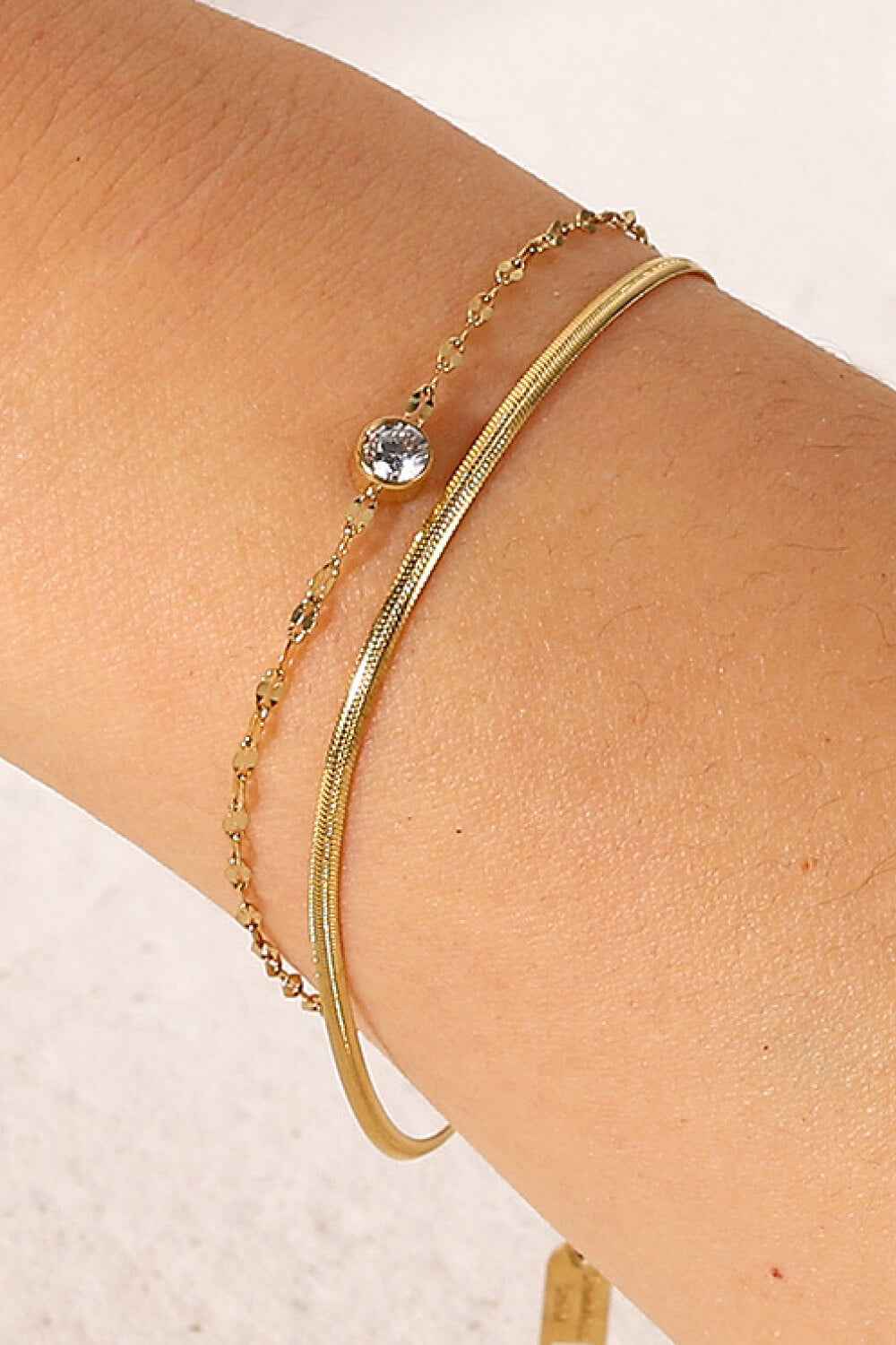 Glimmering Tiered Rhinestone Wristband