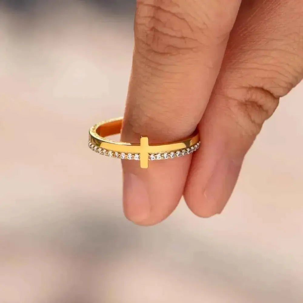 Faith Cross Ring – 925 Silver Jewelry