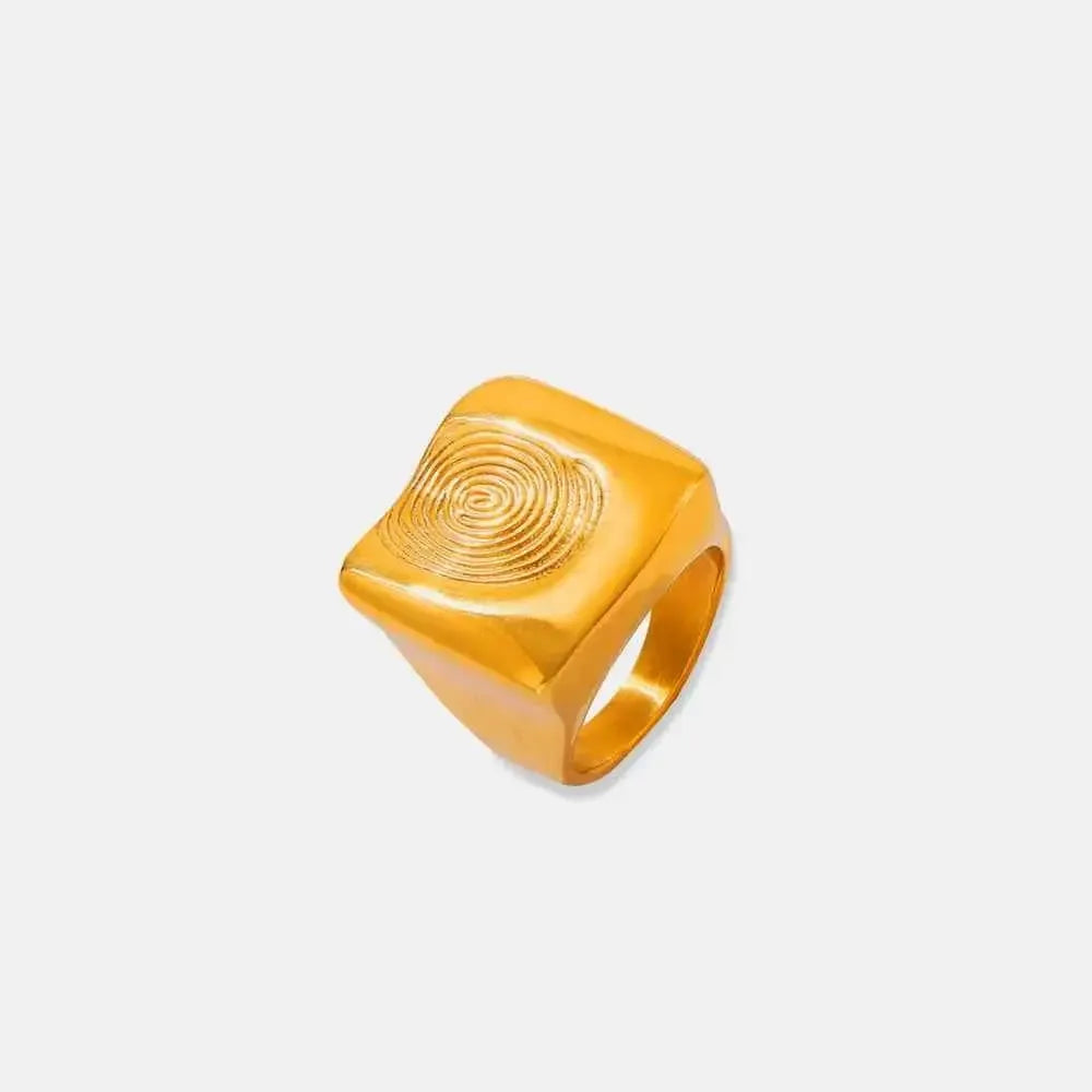 Fingerprint Signet Ring – Titanium Steel Style