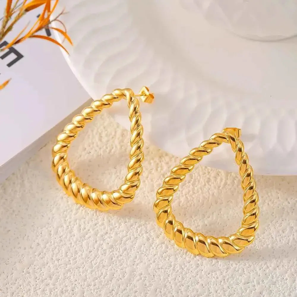 Twisted 18K Gold-Plated Earrings