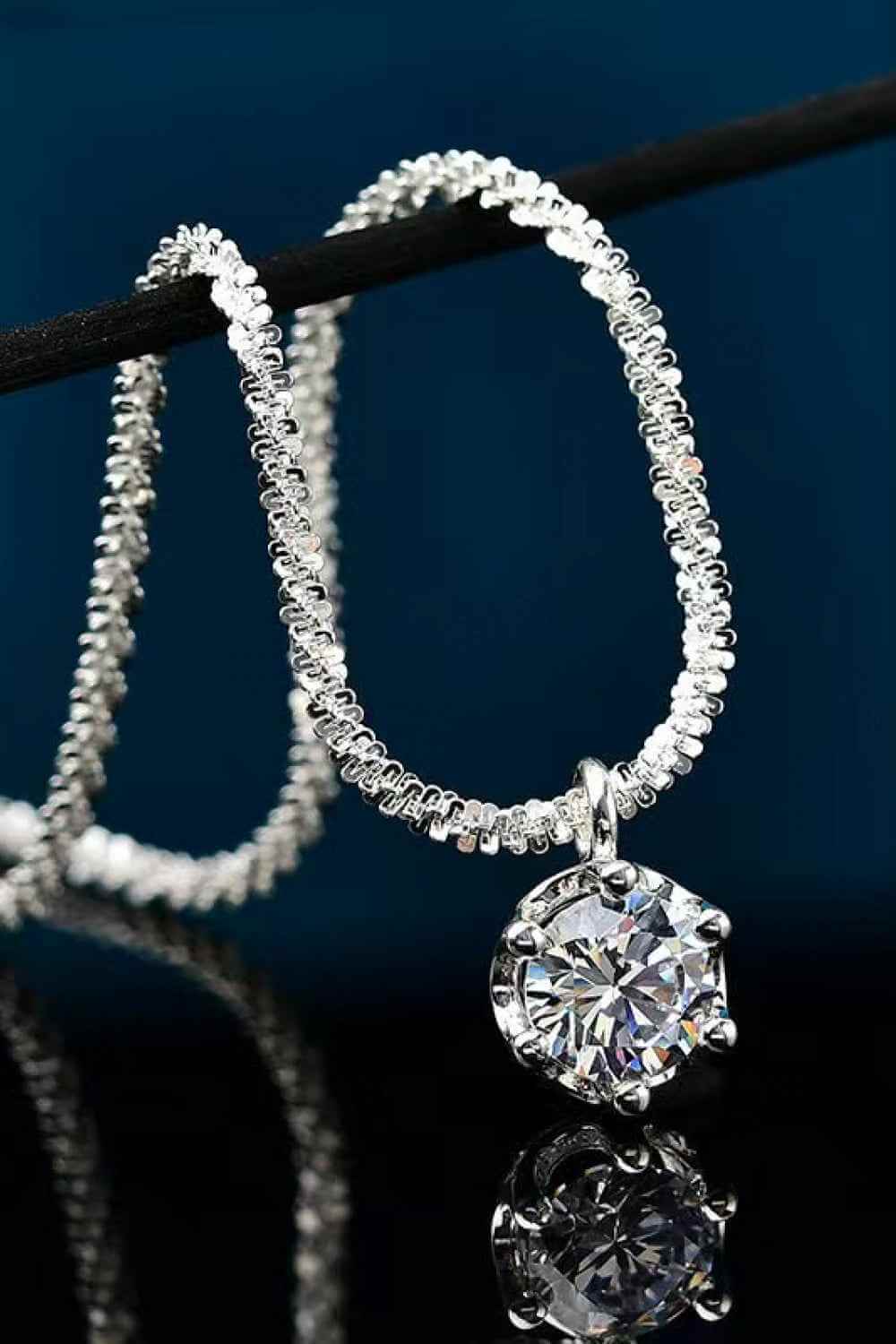 Sparkling Moissanite Solitaire Necklace