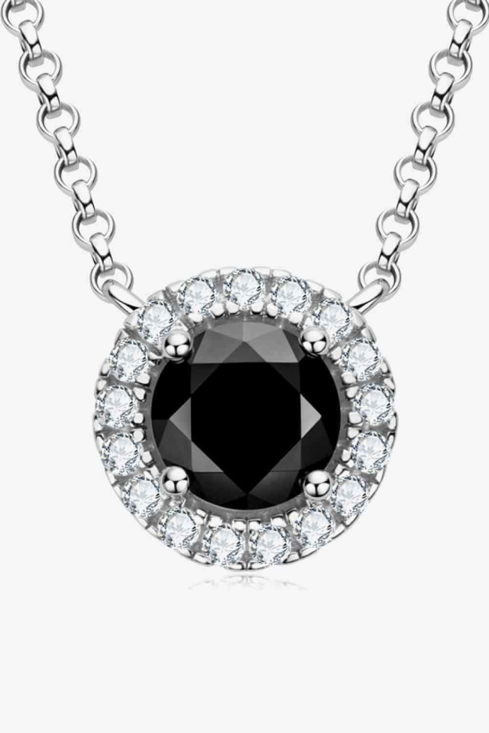 Black & Silver Moissanite Pendant