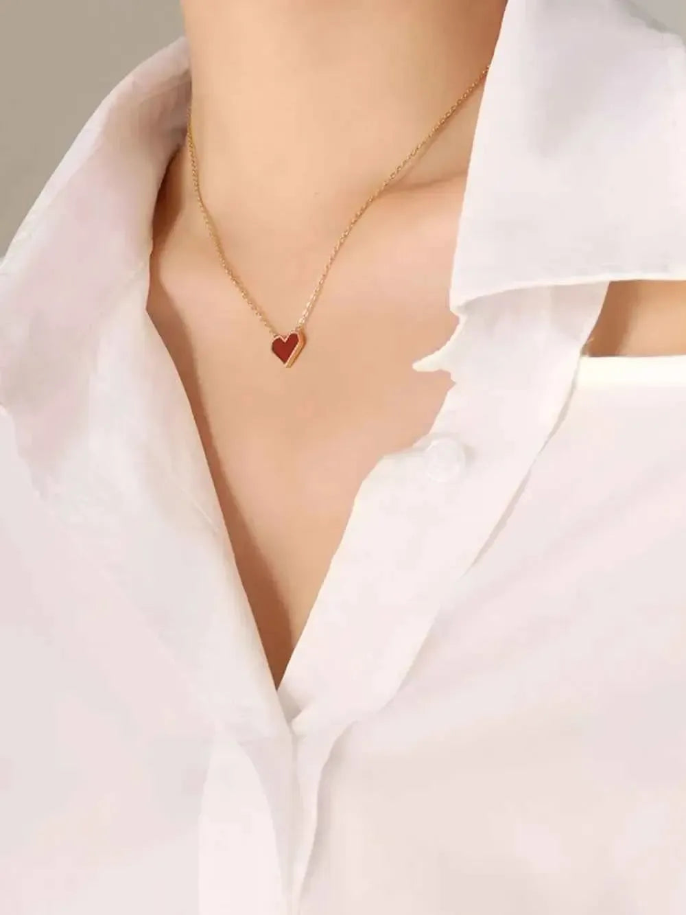 Hypoallergenic Titanium Steel Heart Charm