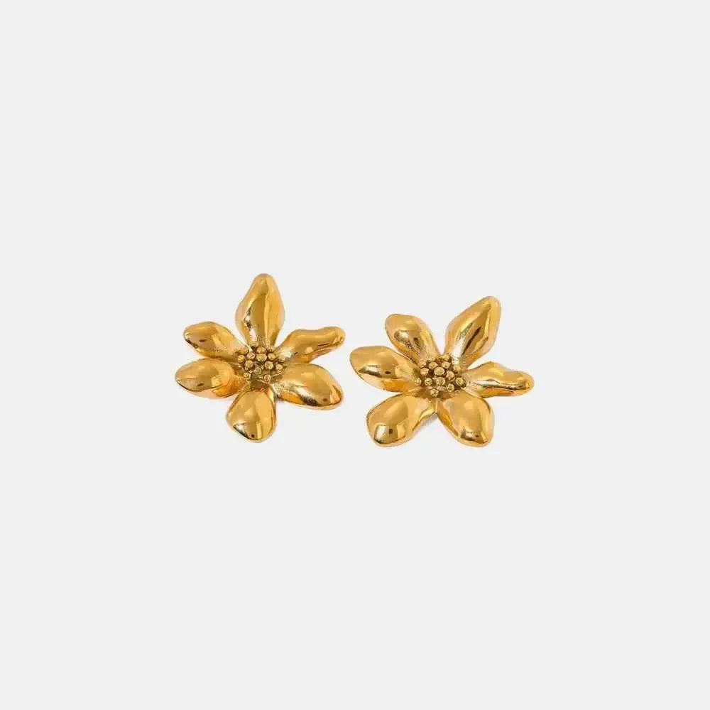 Dainty Stainless Steel Flower Earrings