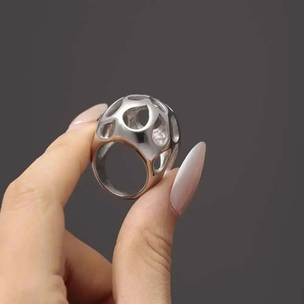 Stainless Steel Ring – Bold Cutout Style