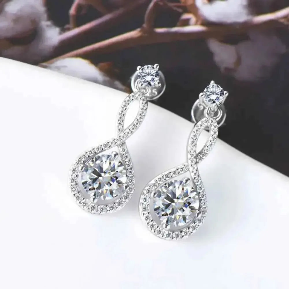 1 Carat Moissanite Silver Studs