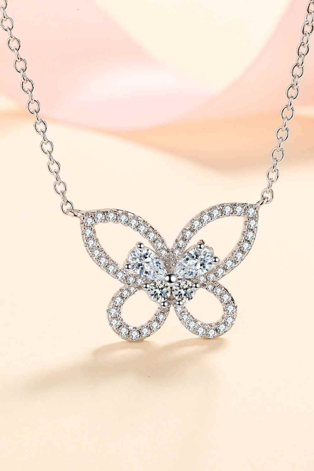 Elegant Butterfly Moissanite Necklace