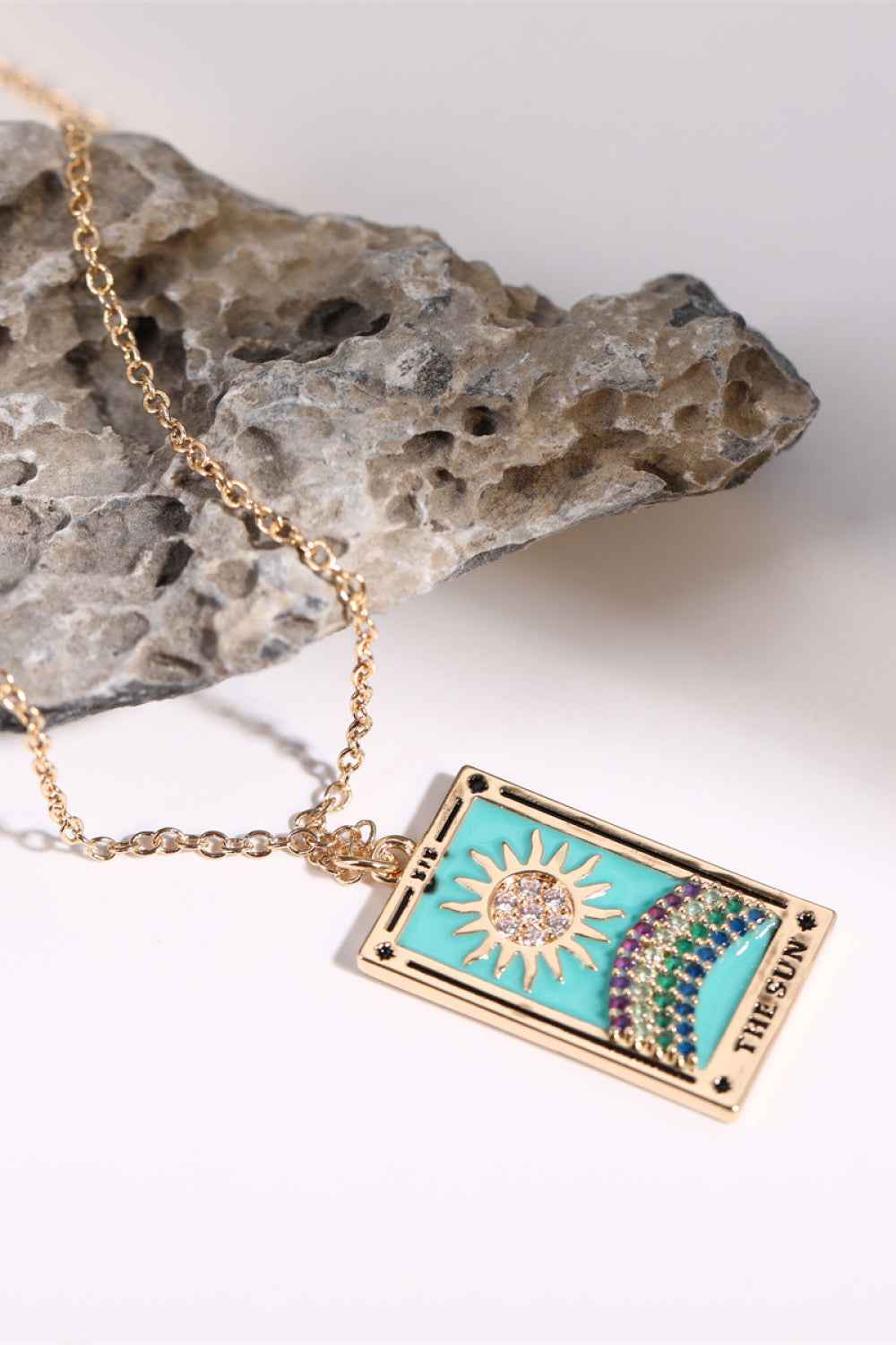 Tarot Card Pendant Stainless Necklace