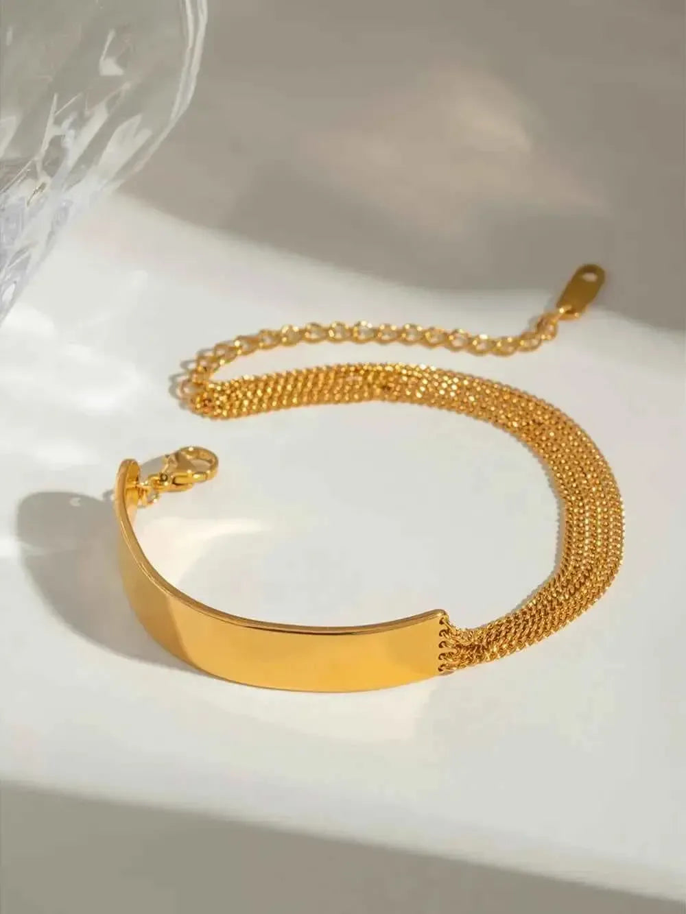 Slim Gold Wrist Chain Bracelet