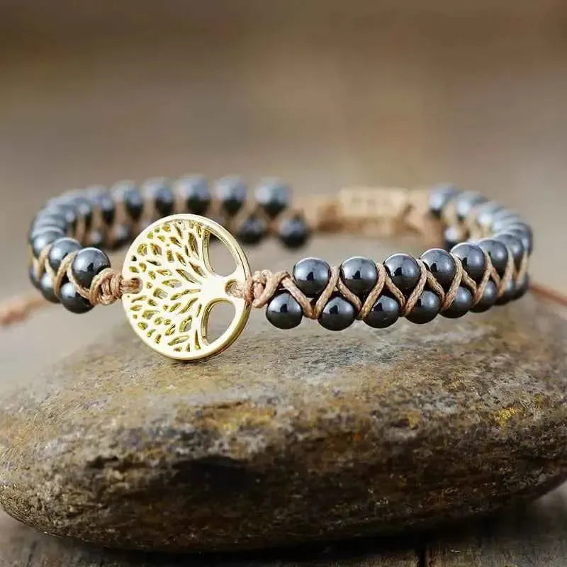 Handcrafted Braided Stone Thread Bracelet