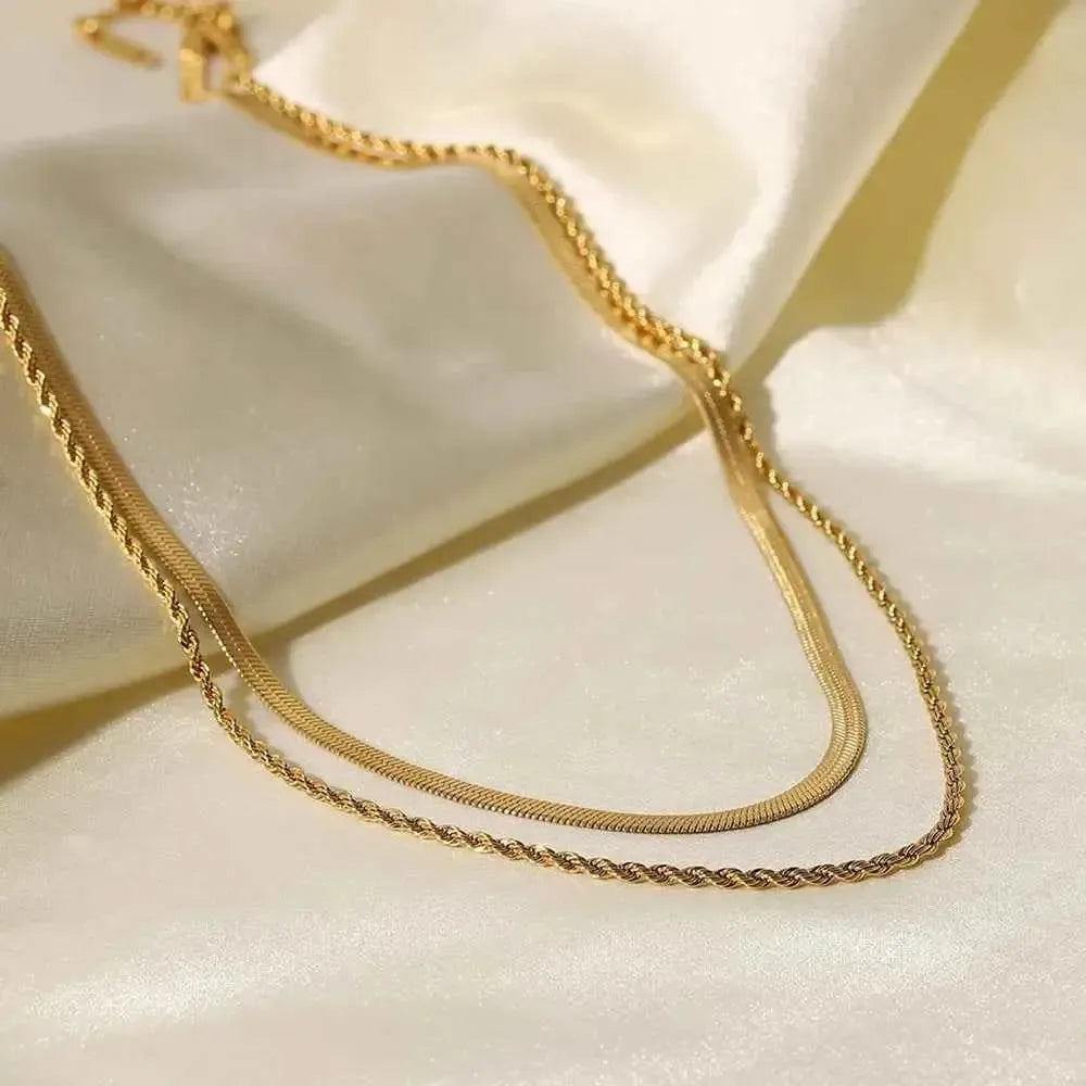 Delicate Gold Layered Chain