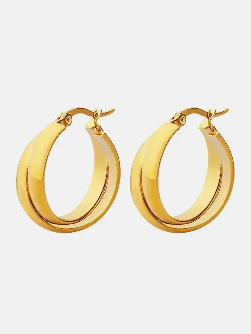 Bold Gold Titanium Small Hoops