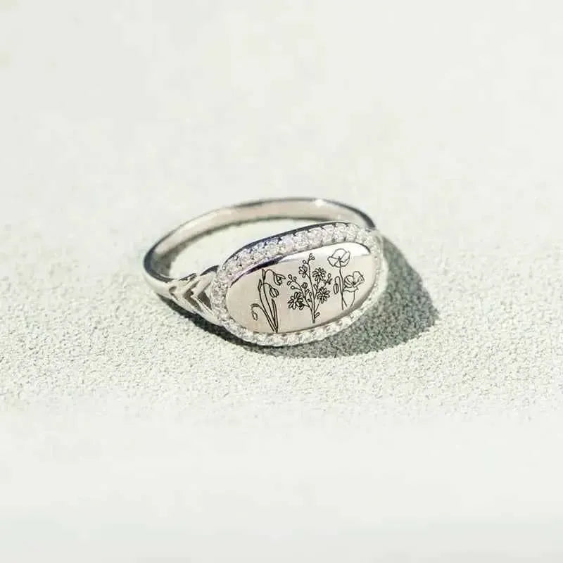 Floral Zircon Ring – Colorful & Elegant