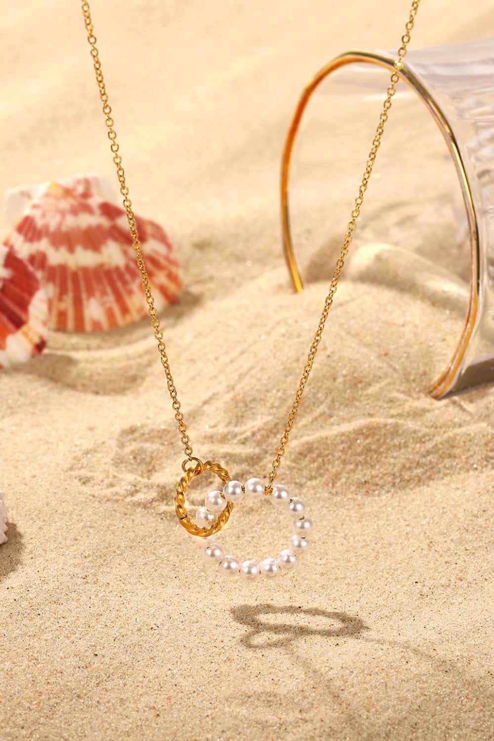 Fashionable Pearl Link Chain Necklace
