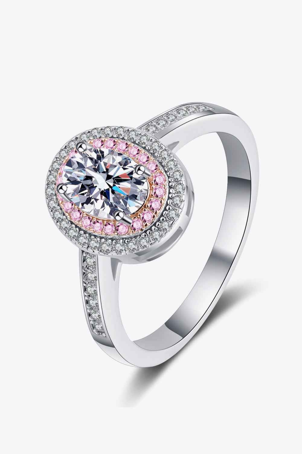 1 Carat Moissanite Halo Ring