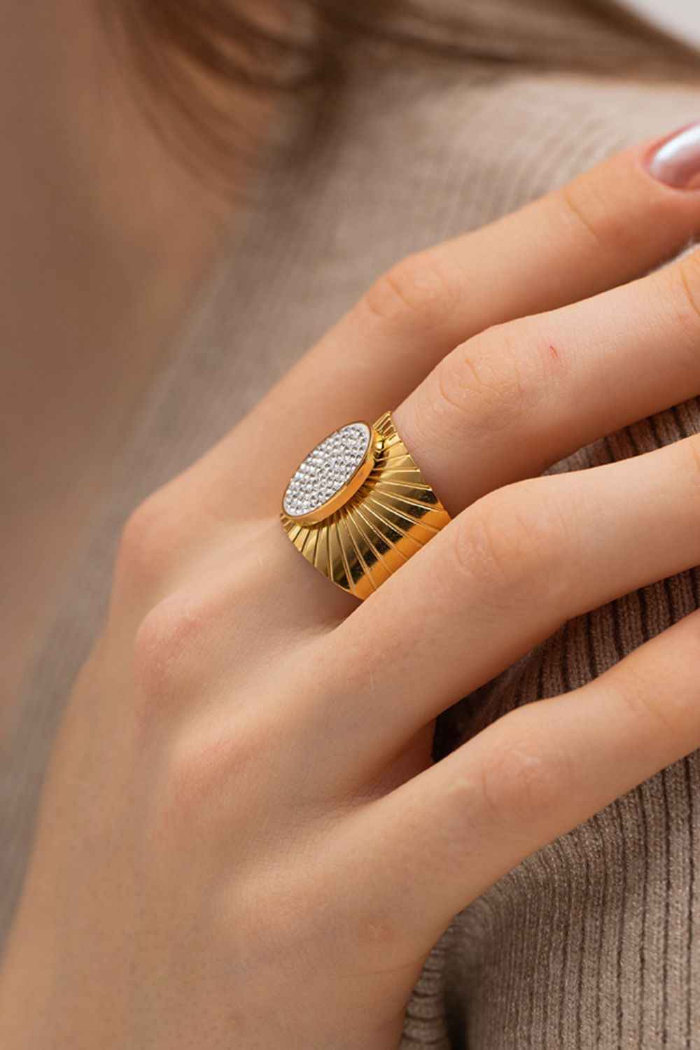Wide Band Stainless Steel Ring