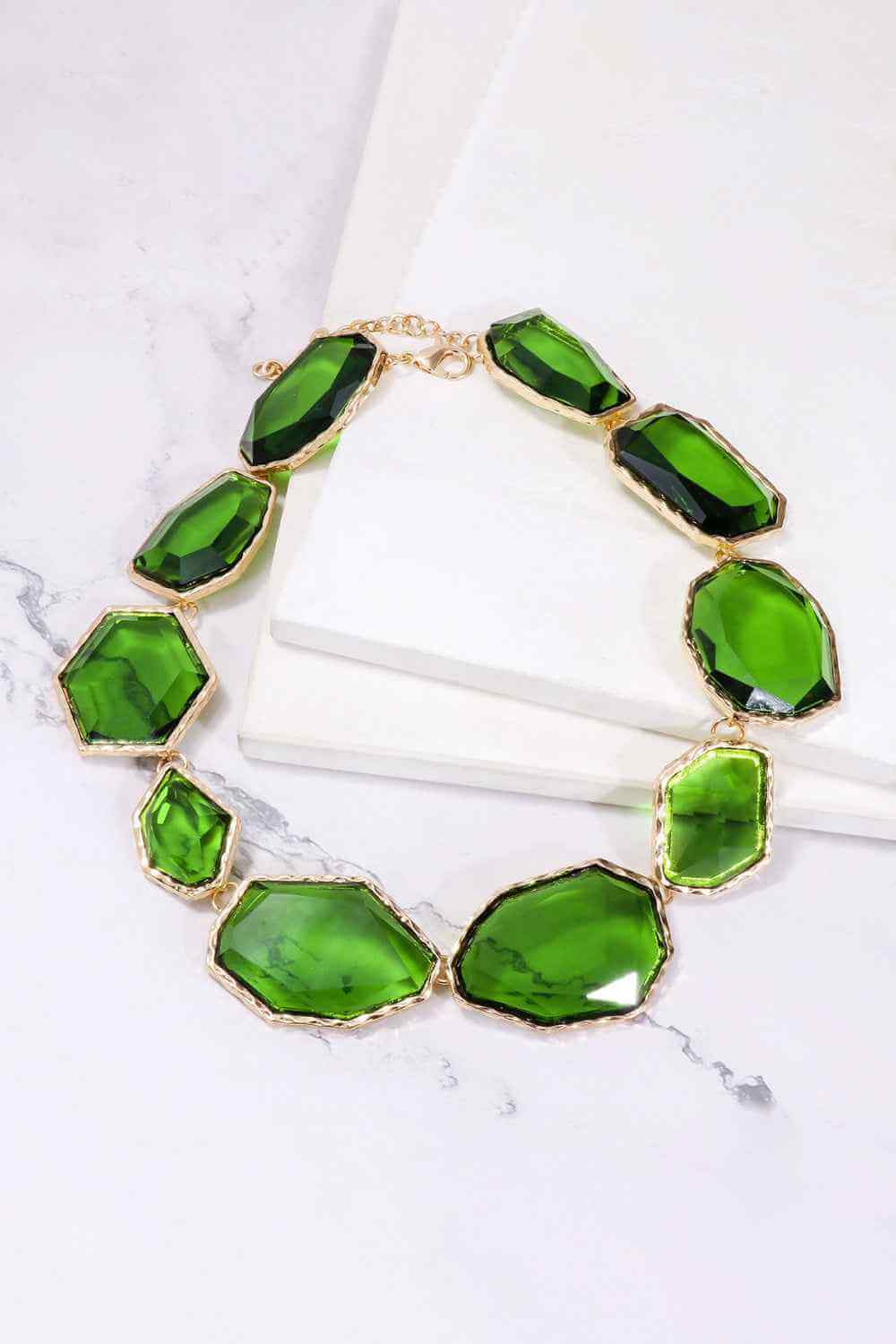 Geometric Resin Frame Necklace