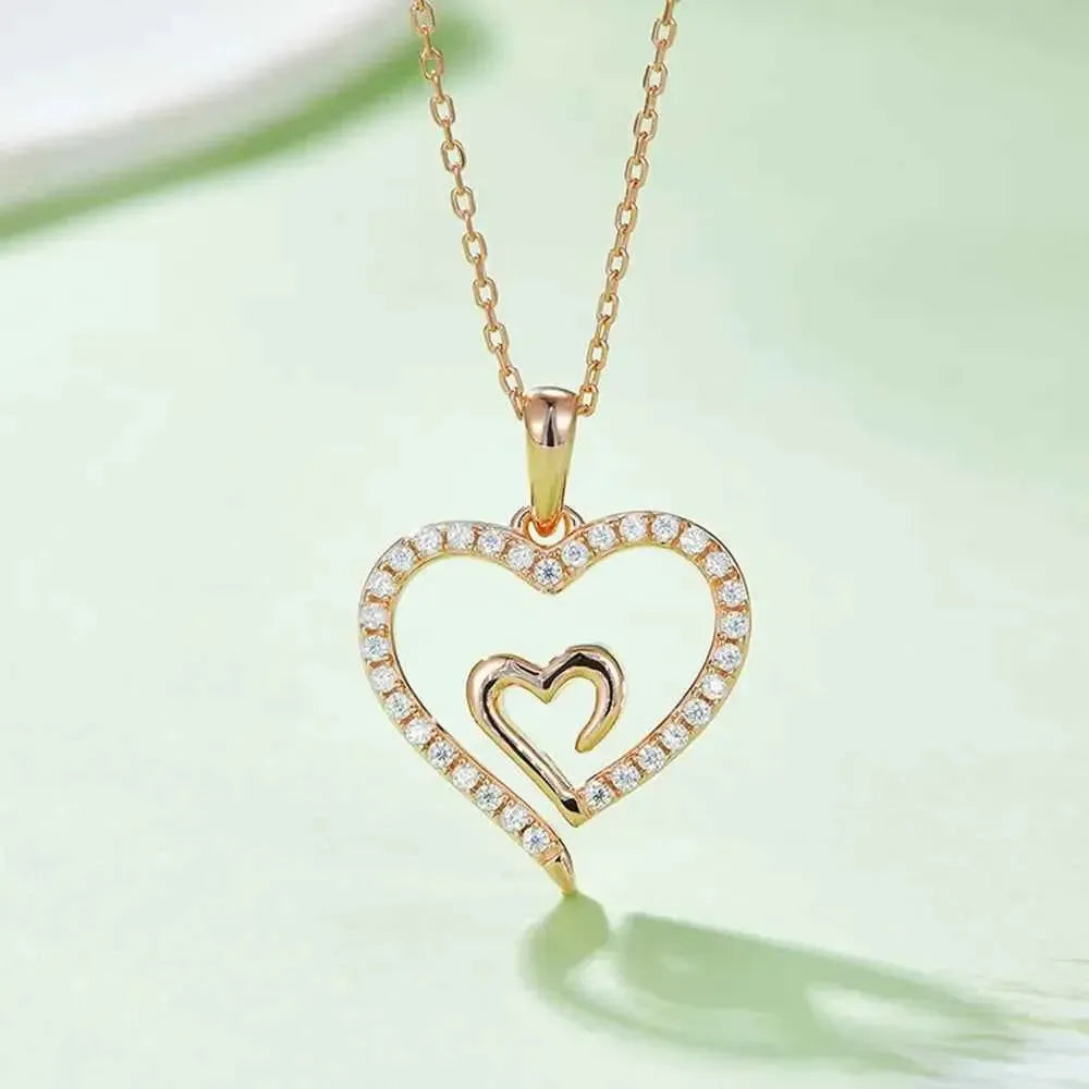 Romantic Heart‑Shape Moissanite Pendant