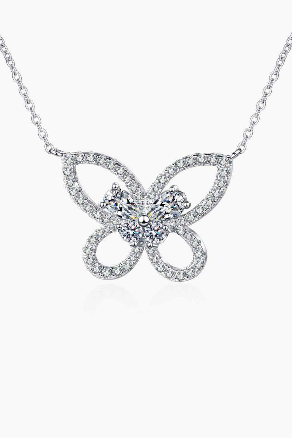 Elegant Butterfly Moissanite Necklace