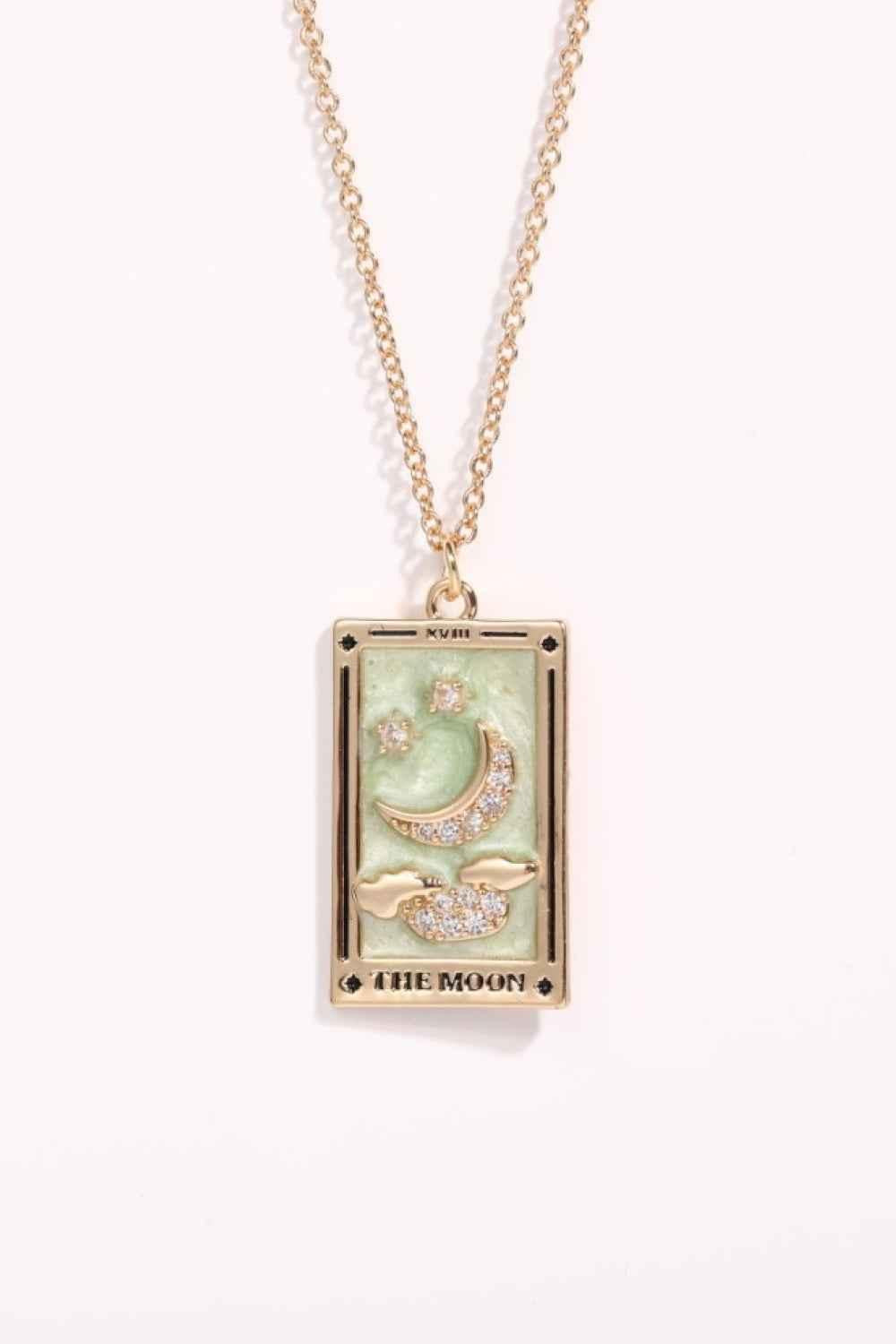 Tarot Card Pendant Stainless Necklace