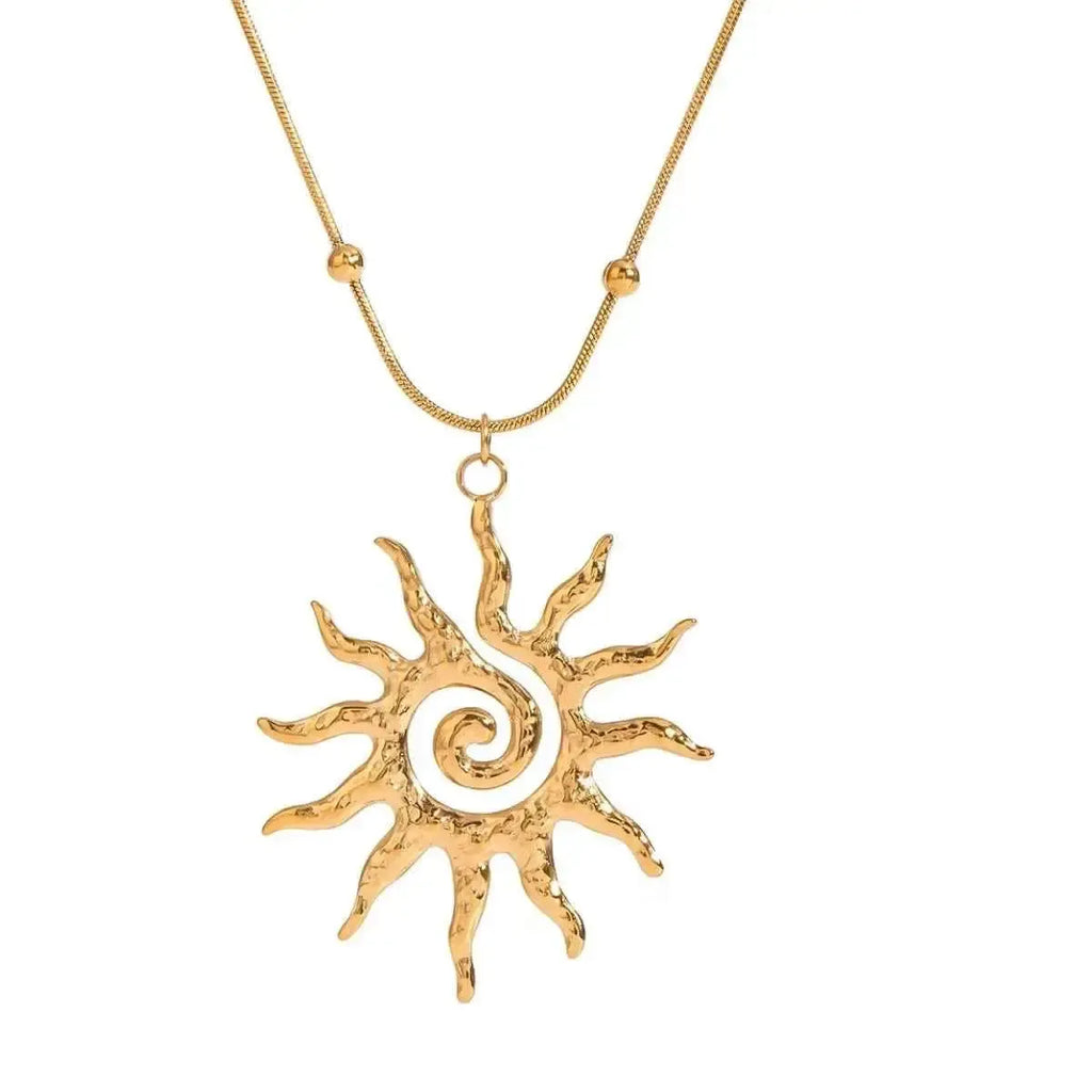 Sun Charm 18K Gold-Plated Necklace