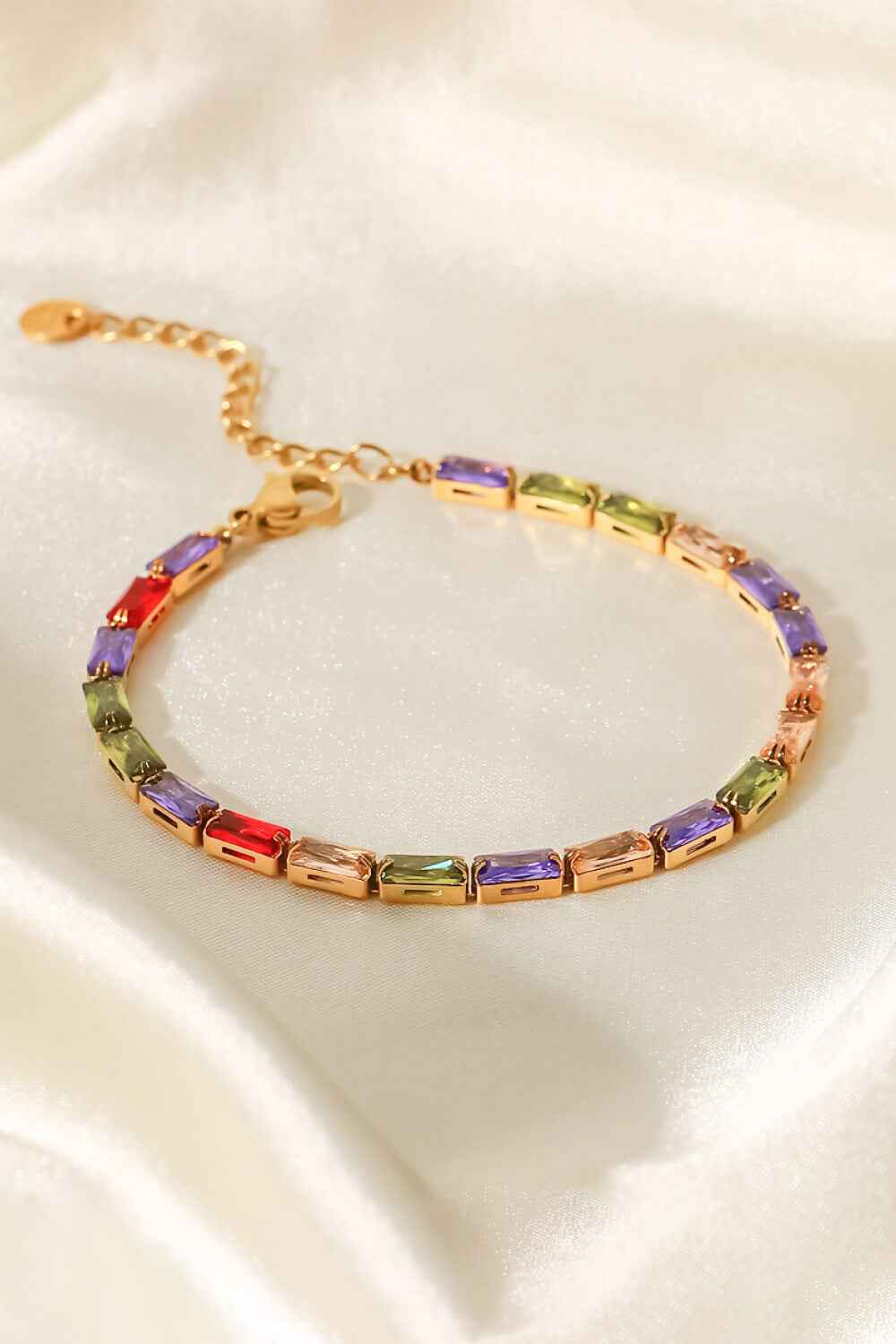 Gold Multicolor CZ Bracelet