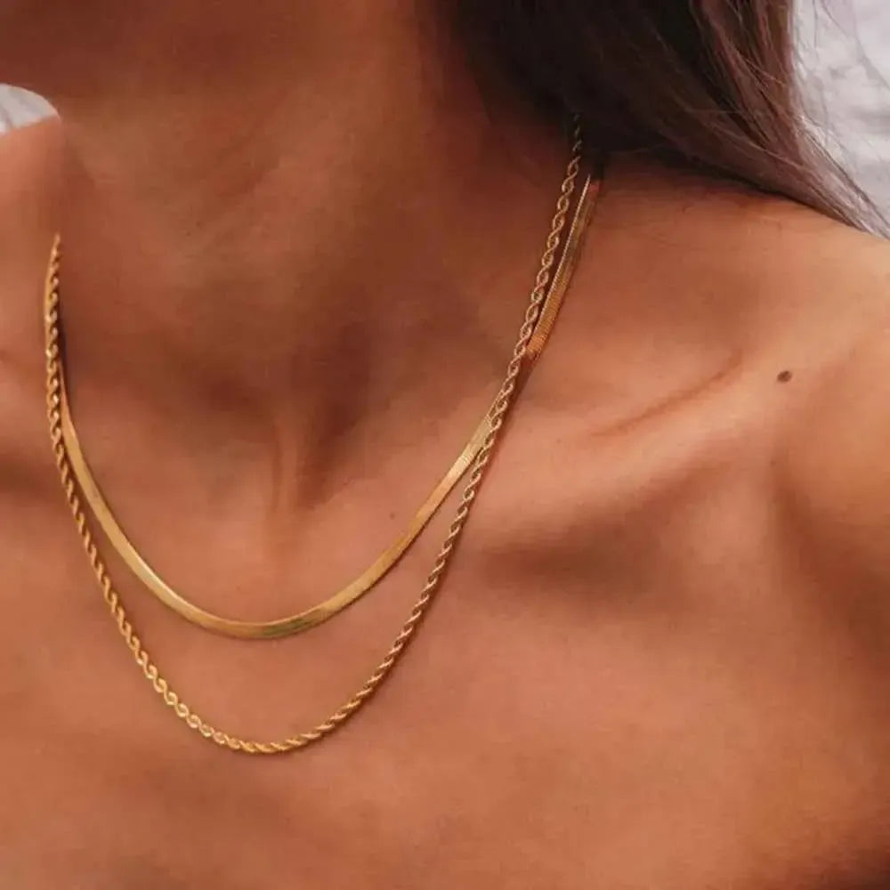 Delicate Gold Layered Chain