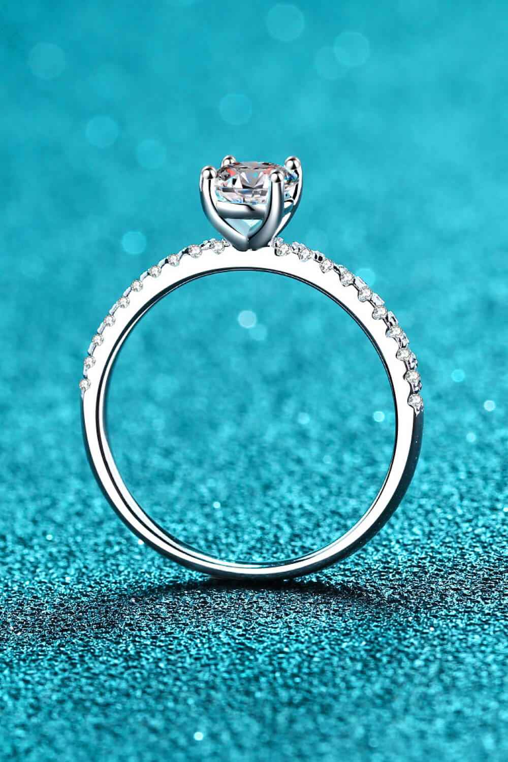 1 Carat Moissanite Silver Ring