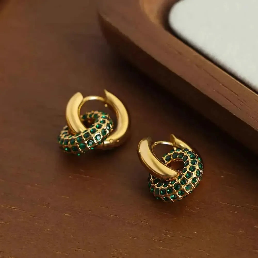 Double Hoop Glam with Zircon Sparkle