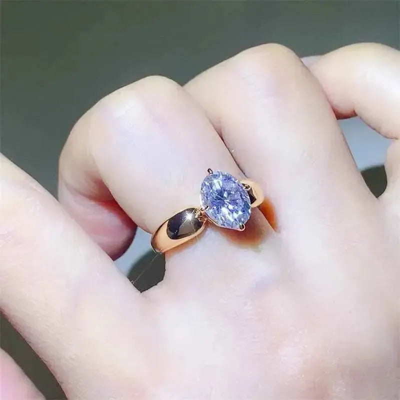2 Carat Moissanite Ring – Elegant Sterling Silver