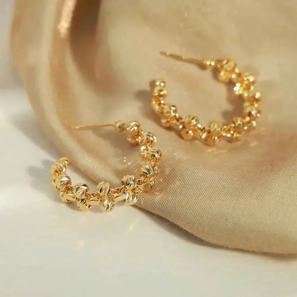 Sleek Titanium Steel C-Hoop Earrings