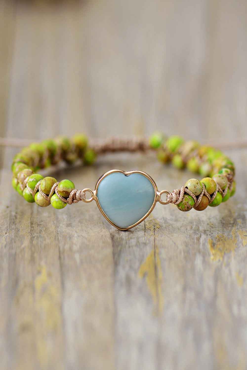 Elegant Natural Heart Stone Bracelet