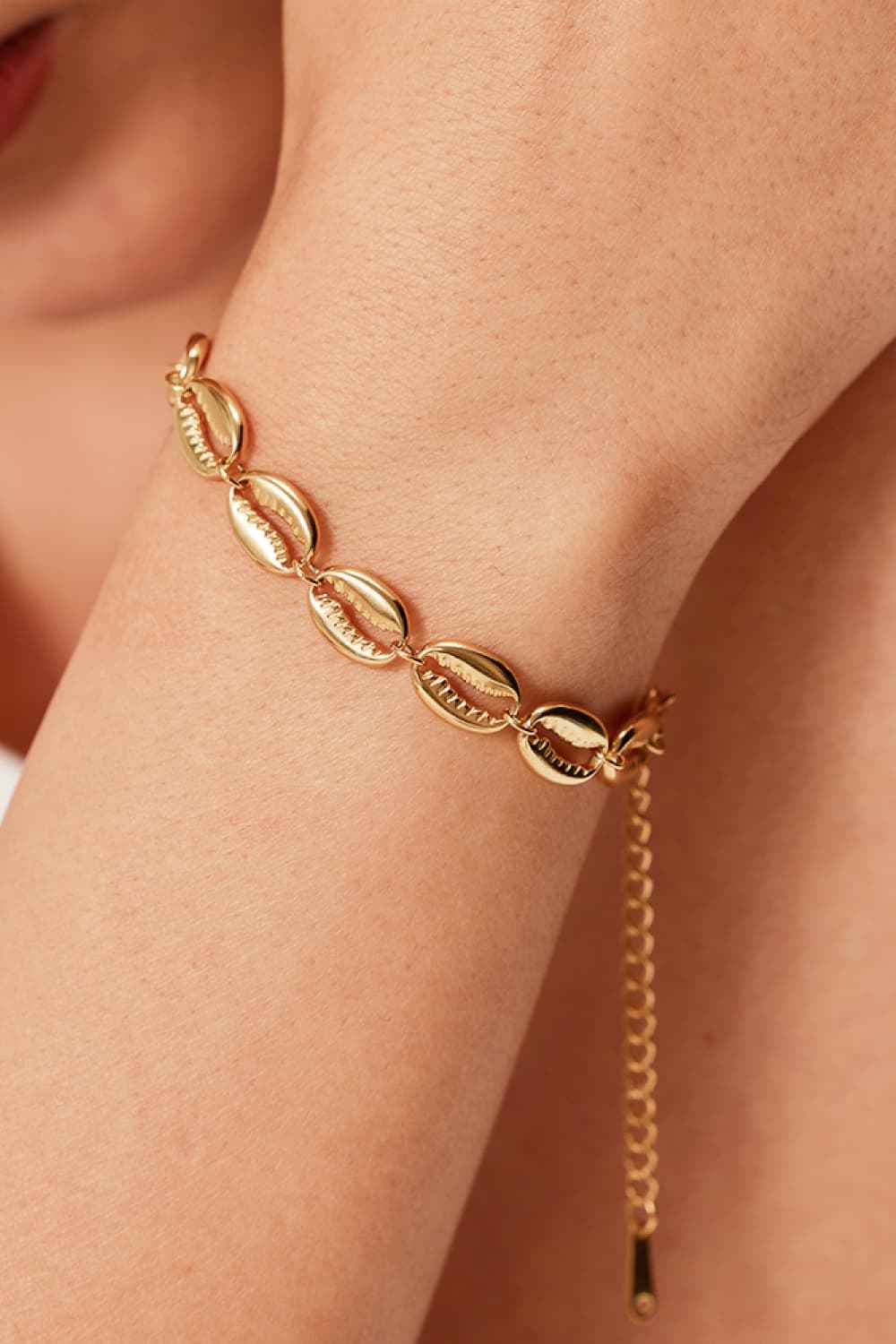 Shell Charm Stainless Steel Bracelet