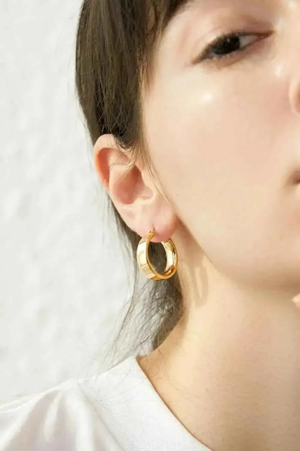 Dainty Gold-Plated Huggie Hoops