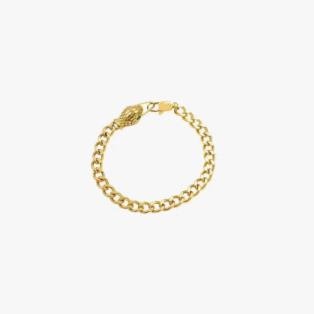 Bold Snake Chain Titanium Cuff