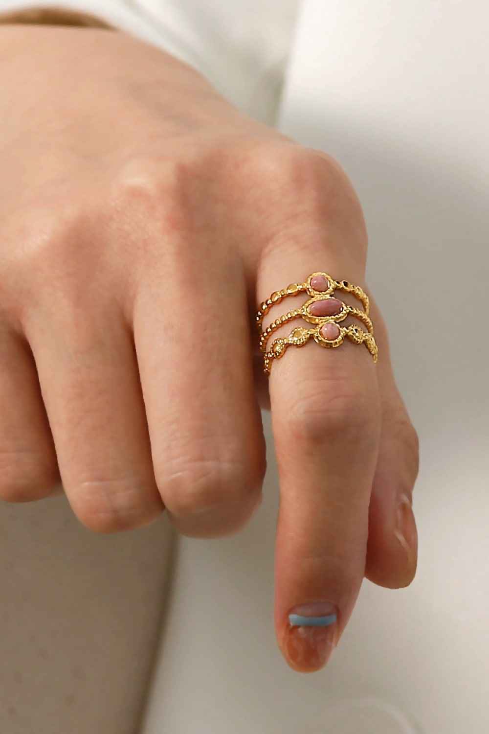 Trendy Triple Band Steel Ring