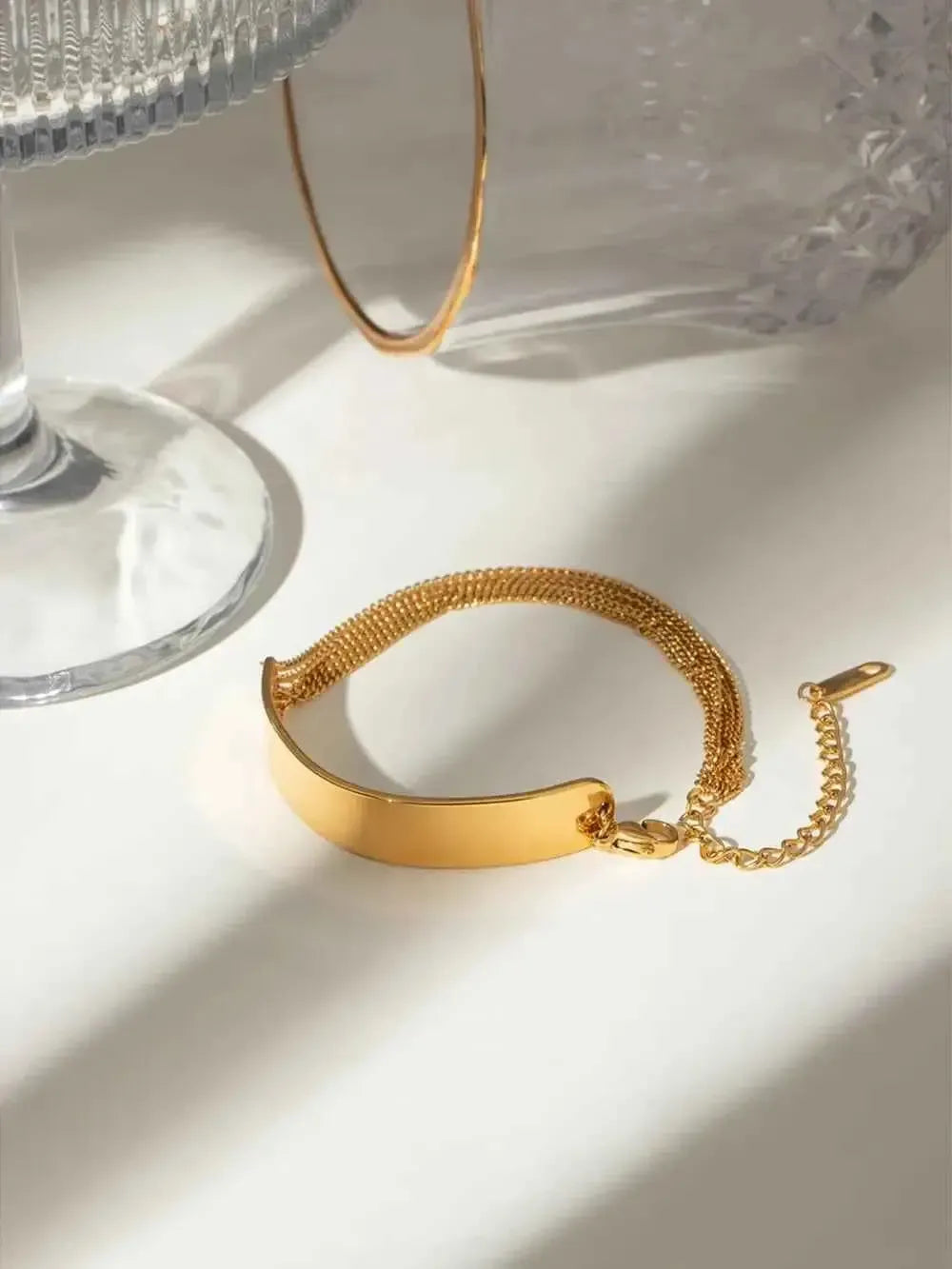 Slim Gold Wrist Chain Bracelet