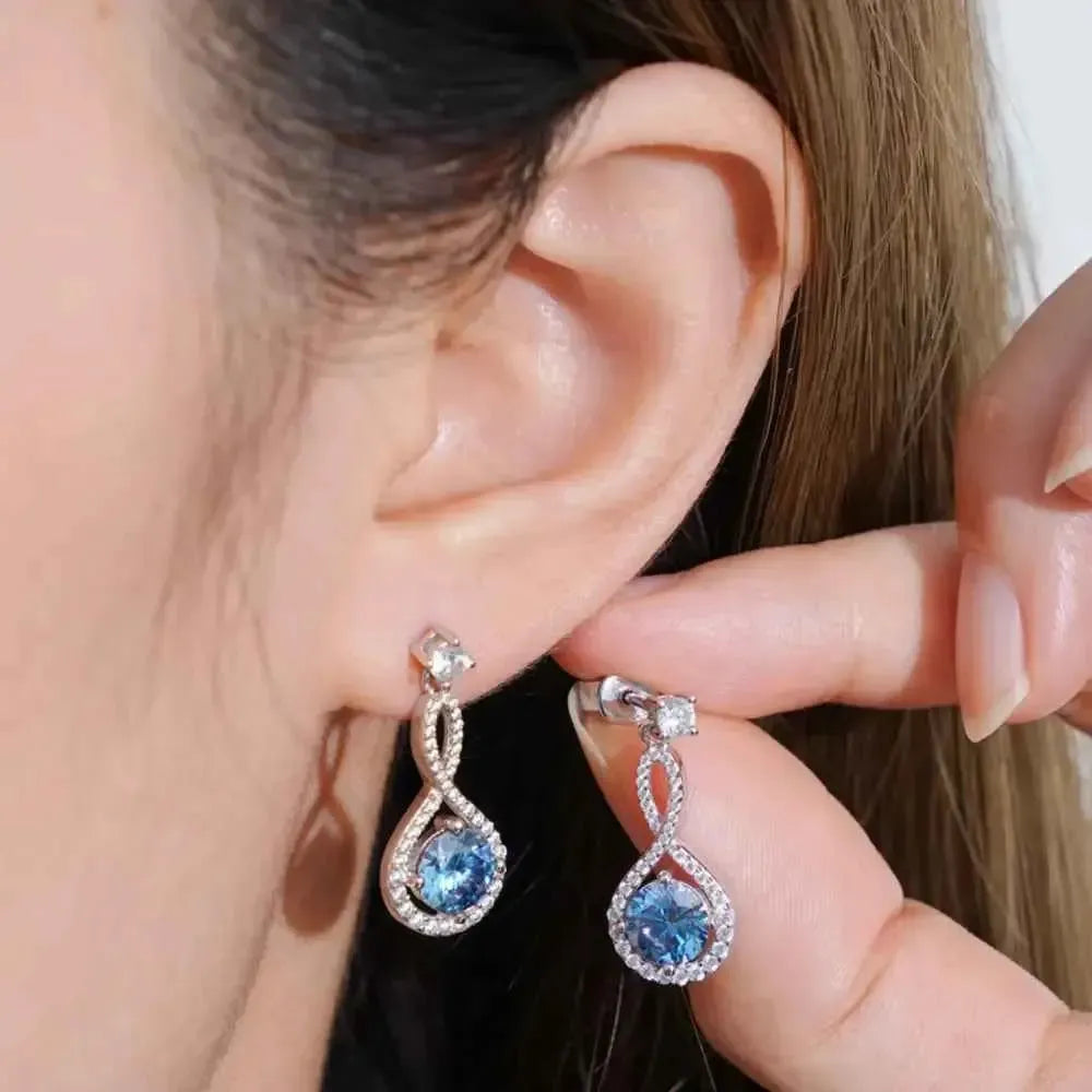 1 Carat Moissanite Silver Studs